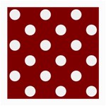 Polka Dots - White on Dark Red Medium Glasses Cloth (2 Sides)
