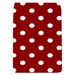 Polka Dots - White on Dark Red Removable Flap Cover (S)