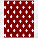 Polka Dots - White on Dark Red Canvas 16  x 20 