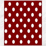 Polka Dots - White on Dark Red Canvas 20  x 24 