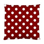 Polka Dots - White on Dark Red Standard Cushion Case (Two Sides)