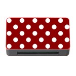 Polka Dots - White on Dark Red Memory Card Reader with CF