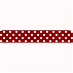 Polka Dots - White on Dark Red Small Bar Mat