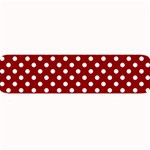 Polka Dots - White on Dark Red Medium Bar Mat