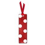 Polka Dots - White on Dark Red Small Book Mark