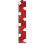 Polka Dots - White on Dark Red Large Book Mark