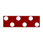 Polka Dots - White on Dark Red Sticker Bumper (10 pack)