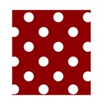 Polka Dots - White on Dark Red Greeting Card 4.5  x 6 