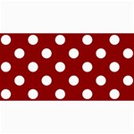 Polka Dots - White on Dark Red 4  x 8  Photo Cards