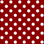 Polka Dots - White on Dark Red ScrapBook Page 12  x 12 