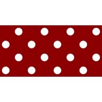 Polka Dots - White on Dark Red YOU ARE INVITED 3D Greeting Card (8x4)
