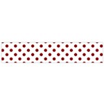 Polka Dots - Dark Red on White Flano Scarf (Small)