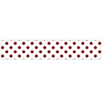 Polka Dots - Dark Red on White Flano Scarf (Large)