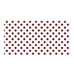 Polka Dots - Dark Red on White Satin Wrap