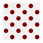 Polka Dots - Dark Red on White Medium Glasses Cloth