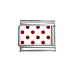 Polka Dots - Dark Red on White Italian Charm (9mm)