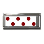 Polka Dots - Dark Red on White Superlink Italian Charm (9mm)