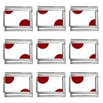 Polka Dots - Dark Red on White 9mm Italian Charm (9 pack)