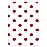 Polka Dots - Dark Red on White Removable Flap Cover (S)