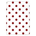 Polka Dots - Dark Red on White Removable Flap Cover (L)