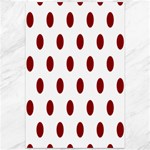 Polka Dots - Dark Red on White Canvas 12  x 18 
