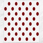 Polka Dots - Dark Red on White Canvas 20  x 24 