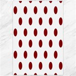 Polka Dots - Dark Red on White Canvas 20  x 30 
