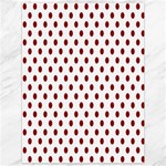 Polka Dots - Dark Red on White Canvas 36  x 48 