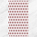 Polka Dots - Dark Red on White Canvas 40  x 72 