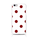 Polka Dots - Dark Red on White Apple iPhone 6/6S Silicone Case (Transparent)