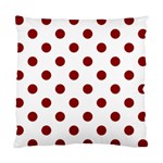 Polka Dots - Dark Red on White Standard Cushion Case (Two Sides)