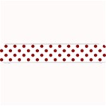 Polka Dots - Dark Red on White Small Bar Mat