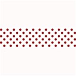 Polka Dots - Dark Red on White Medium Bar Mat