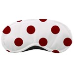 Polka Dots - Dark Red on White Sleeping Mask