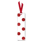 Polka Dots - Dark Red on White Small Book Mark