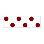 Polka Dots - Dark Red on White Sticker Bumper (10 pack)