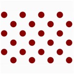 Polka Dots - Dark Red on White 5  x 7  Photo Cards