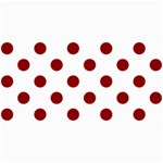 Polka Dots - Dark Red on White 4  x 8  Photo Cards
