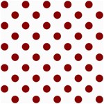 Polka Dots - Dark Red on White ScrapBook Page 8  x 8 