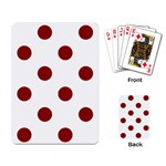 Polka Dots - Dark Red on White Playing Cards Single Design