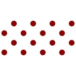 Polka Dots - Dark Red on White YOU ARE INVITED 3D Greeting Card (8x4)