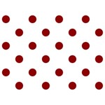 Polka Dots - Dark Red on White Birthday Cake 3D Greeting Card (7x5)