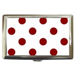 Polka Dots - Dark Red on White Cigarette Money Case