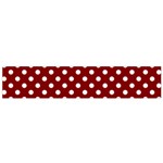 Polka Dots - White on Maroon Red Flano Scarf (Small)