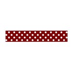 Polka Dots - White on Maroon Red Flano Scarf (Mini)
