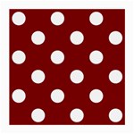 Polka Dots - White on Maroon Red Medium Glasses Cloth