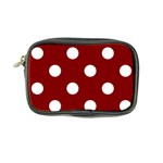 Polka Dots - White on Maroon Red Coin Purse