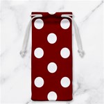 Polka Dots - White on Maroon Red Jewelry Bag