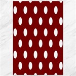Polka Dots - White on Maroon Red Canvas 12  x 18 