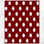 Polka Dots - White on Maroon Red Canvas 16  x 20 